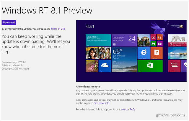 Come aggiornare all'anteprima pubblica di Windows 8.1