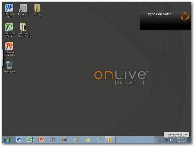 Desktop OnLive: cambia lo sfondo dello sfondo