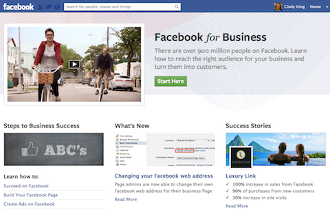 facebook per affari