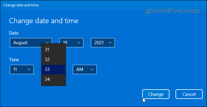 cambia la schermata della data e dell'ora windows 11