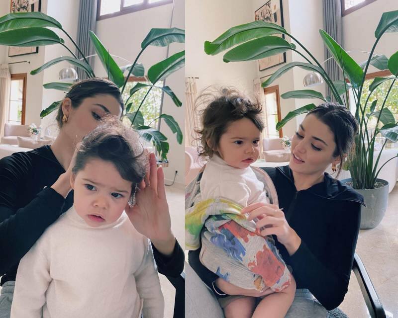 Hande Erçel ha scosso i social media con suo nipote Mavi!
