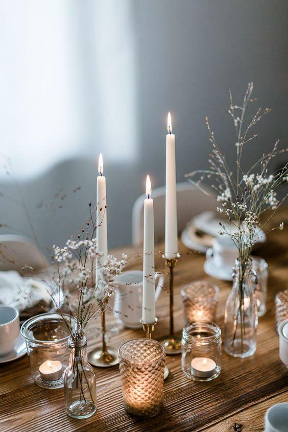 L'uso delle candele nella decorazione della tavola