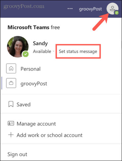 Imposta un messaggio di stato in Microsoft Teams