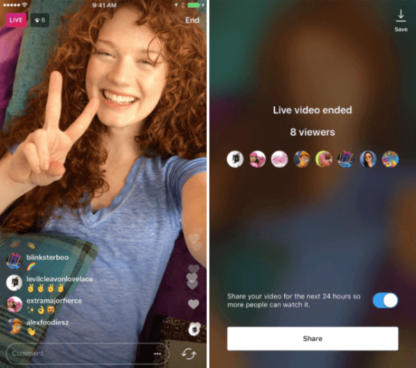 Instagram ha introdotto la possibilità di condividere un replay video in diretta su Instagram Stories per 24 ore.