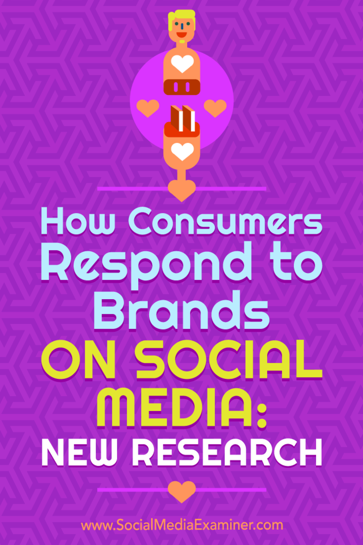 Come i consumatori rispondono ai marchi sui social media: nuova ricerca di Michelle Krasniak su Social Media Examiner.