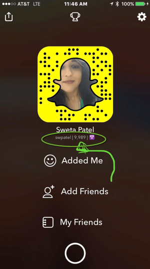 Puoi visualizzare il punteggio snap per tutti gli utenti Snapchat che ti seguono.
