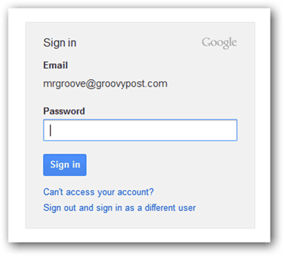 inserire la password