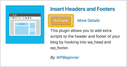 Plugin WordPress Inserisci intestazioni e piè di pagina