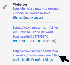 Anche se non puoi più personalizzare i link del tuo profilo LinkedIn, puoi includere descrizioni accanto ad essi.