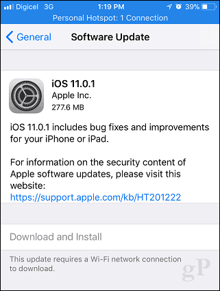 Apple iOS 11.0.1 rilasciato e dovresti eseguire l'aggiornamento adesso