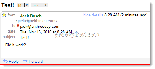 Filtraggio dei messaggi di Gmail BCC