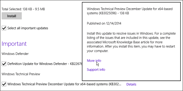 KB3025096 aggiornamento di Windows