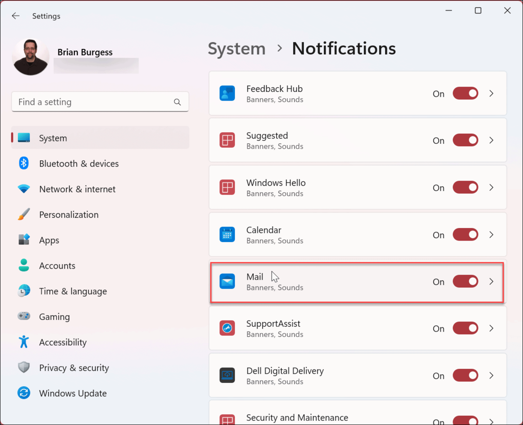 Disattiva i suoni di notifica delle app su Windows