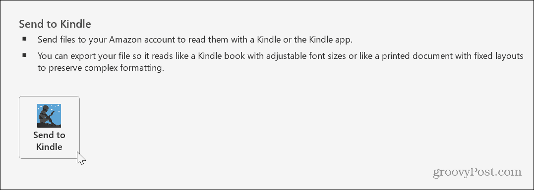 Invia documenti Word a Kindle 