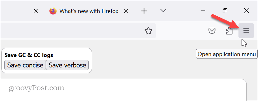 pulsante del menu Firefox