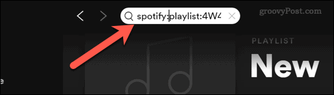 Ricerca Spotify tramite URI della playlist