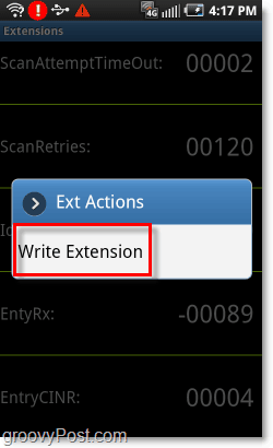 scrivere l'estensione in idledelay su epic 4g o evo 4g