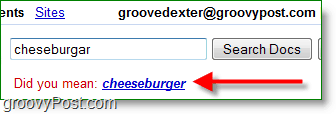 non sbagliare mai più l'ortografia del cheeseburger! Google Documenti ha suggerimenti di ortografia 