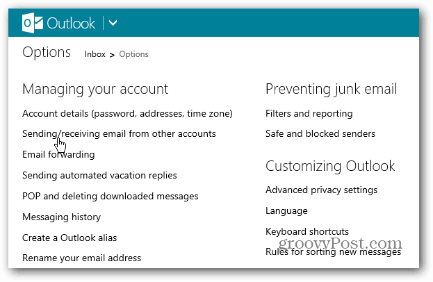 Suggerimento di Outlook.com: imposta l'account e-mail predefinito