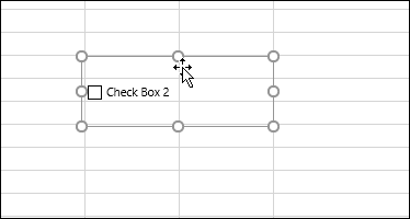 casella di controllo inserita nel foglio di calcolo excel