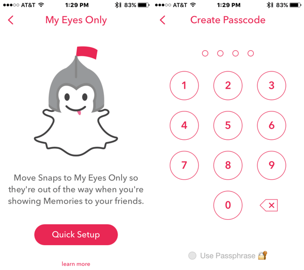 Snapchat ricorda solo i miei occhi