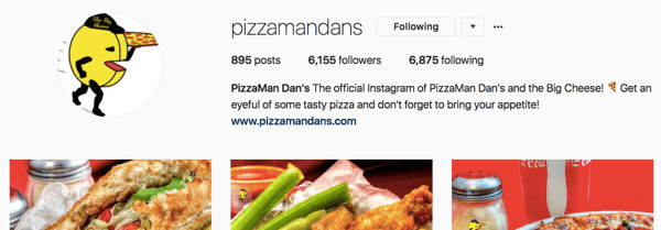 L'account Instagram di Pizzamandans è cresciuto attraverso uno sforzo costante nel tempo.