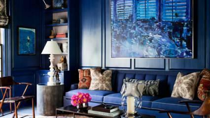 Come usare il blu in soggiorno e nelle camere da letto?
