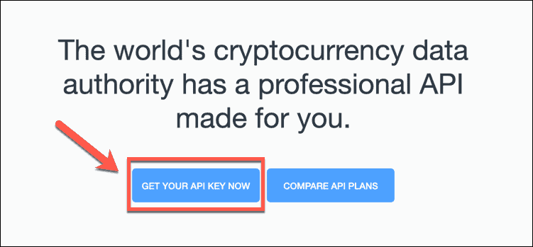 coinmarketcap ottiene la chiave API
