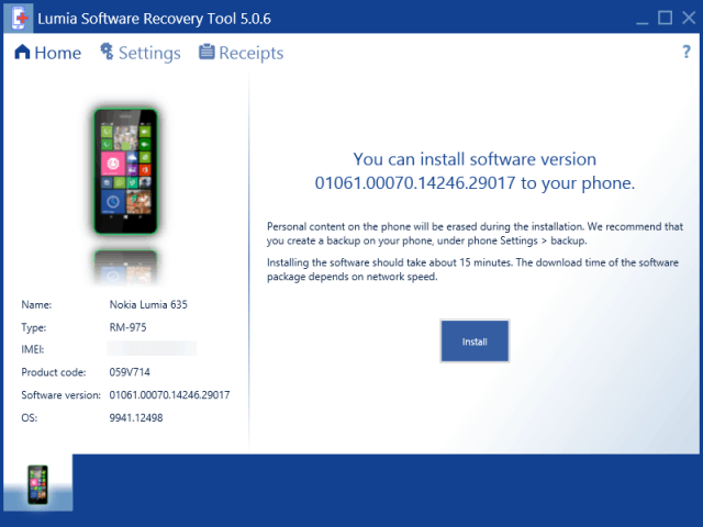 Lumia Recovery Tool Windows 10 per telefoni