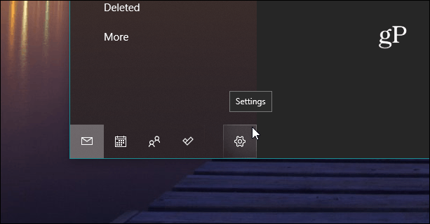 Pulsante Impostazioni App Windows 10 Mail