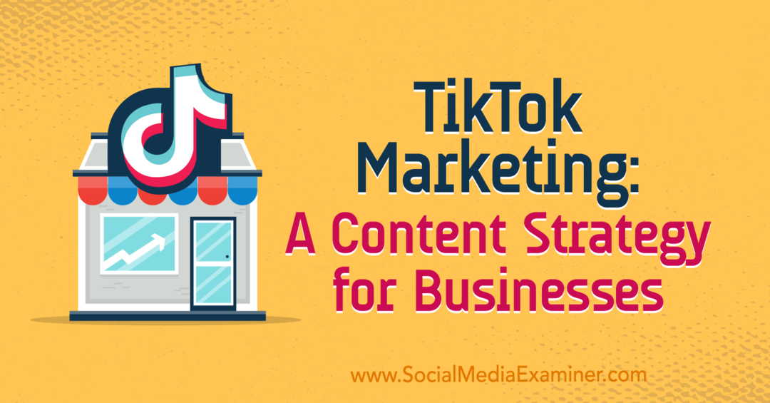 TikTok Marketing: una strategia di contenuto per le imprese: esaminatore di social media