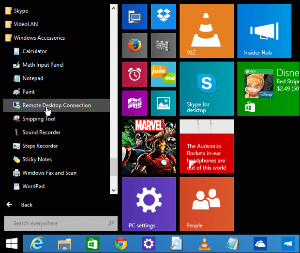 Trova Strumenti di amministrazione e di sistema in Windows 8.1