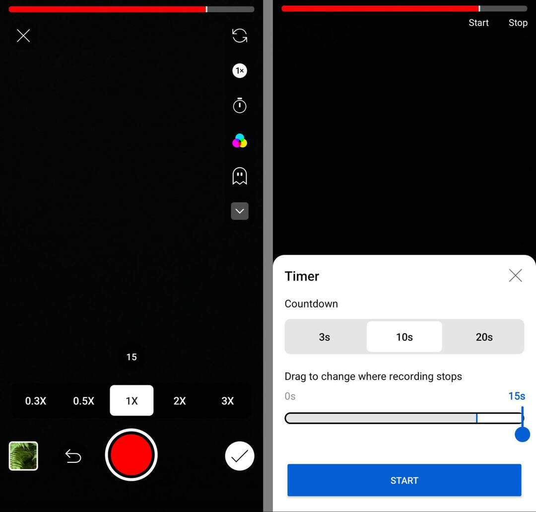 how-to-film-new-youtube-shorts-content-set-timer-recording-metraggio-velocità-esempio-7