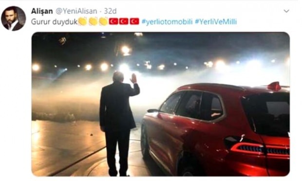 Il car sharing domestico del presidente Erdogan ha scosso i social media! Aumento del numero di follower ...