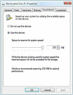 Come aumentare le prestazioni di Windows 7 e Vista utilizzando ReadyBoost