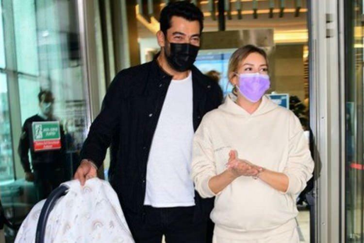 Immagini di Kenan Imirzalıoğlu e di sua moglie Sinem Kobal che lasciano l'ospedale