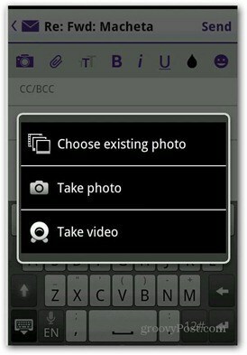 Yahoo Mail Android aggiunge foto video