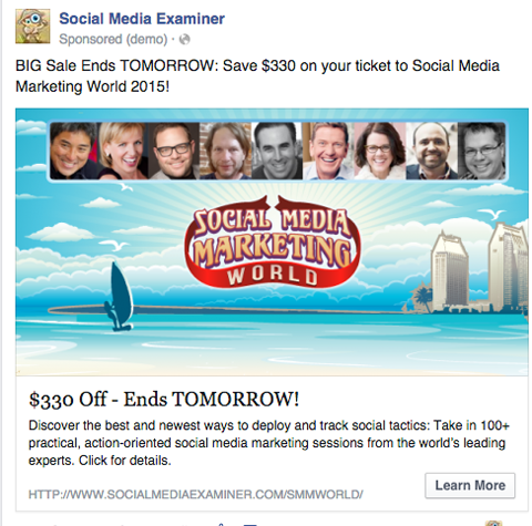 Annuncio Facebook SMMW15