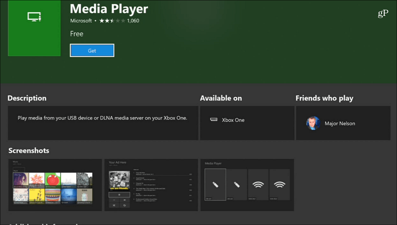 App Media Player Xbox One
