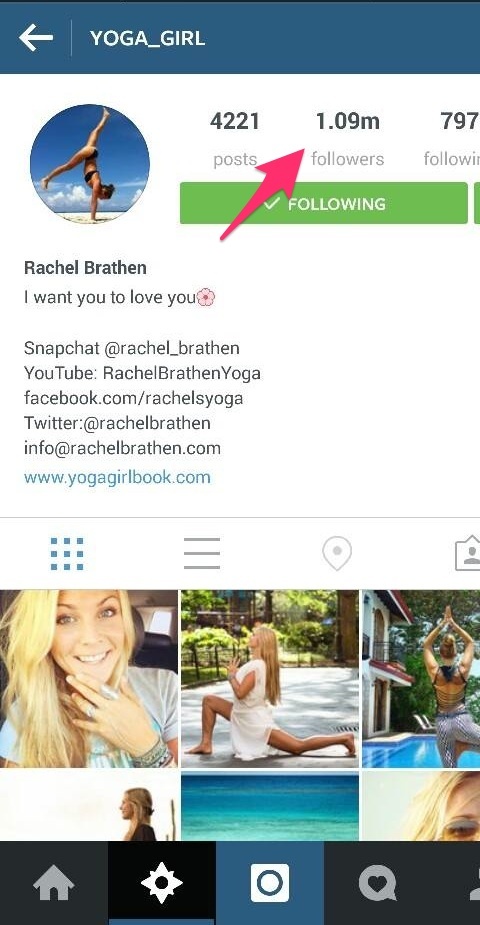 account instagram per yoga_girl