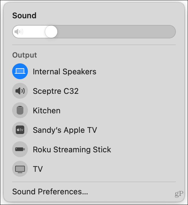 Controllo del suono su Mac