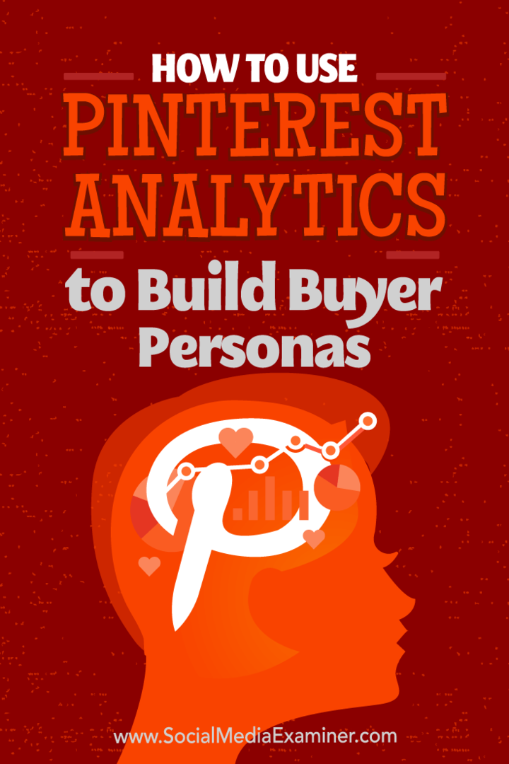 Come utilizzare Pinterest Analytics per creare Buyer Personas: Social Media Examiner
