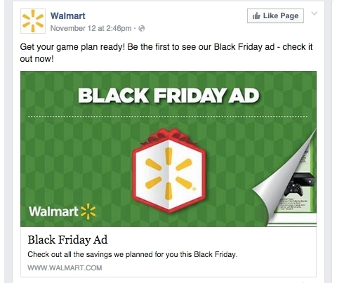 aggiornamento facebook walmart