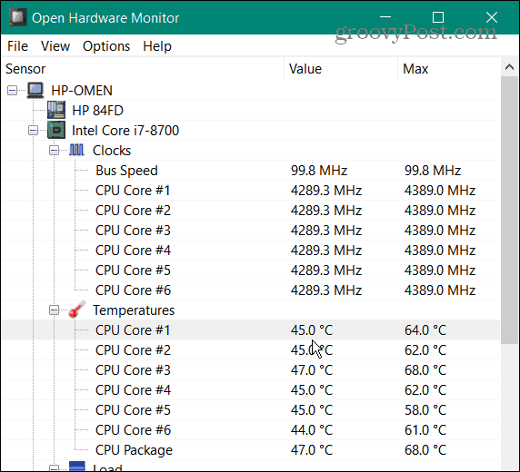 Controlla la temperatura della CPU su Windows 11