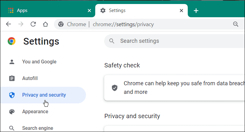 privacy e sicurezza cromo