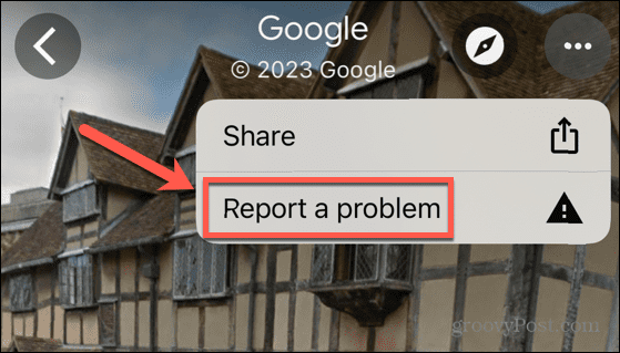 google maps segnala un problema