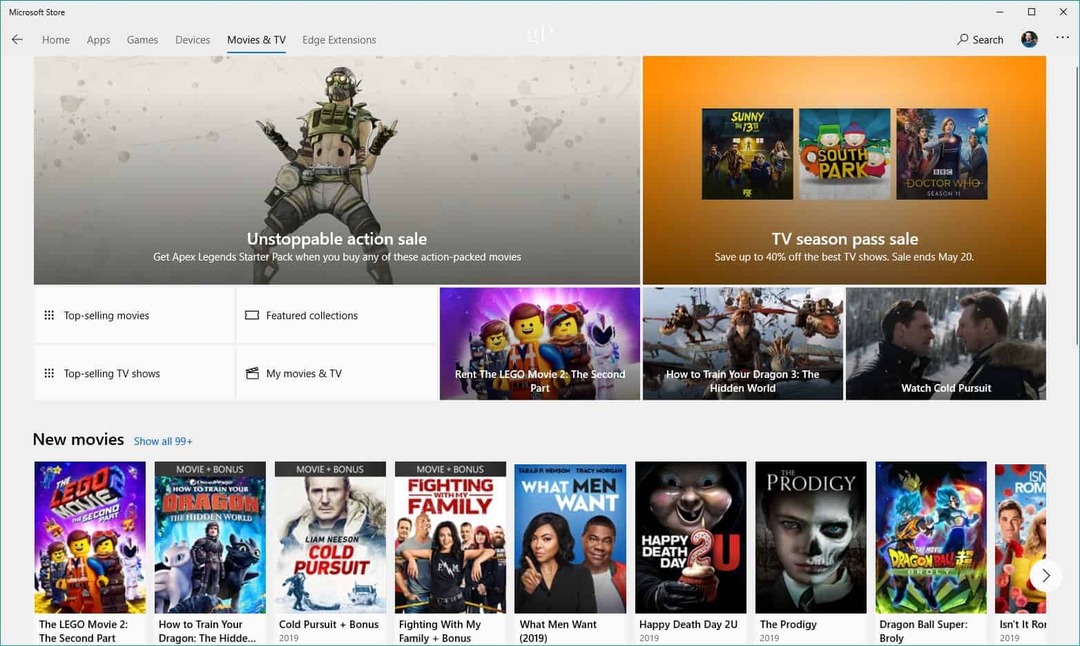 Microsoft Store Movies TV