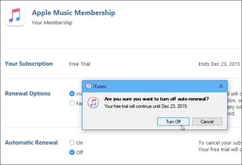 4 iTunes Verifica Auto-renw