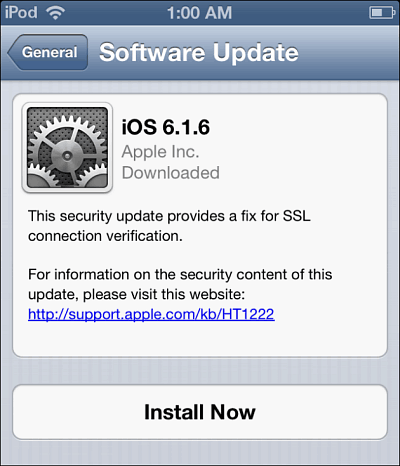 Aggiornamento iOS 6