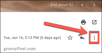 Icona del menu a tre punti in Gmail